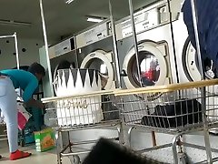 Laundromat Creep Shots 2 sluts with famaly new asses and no bra