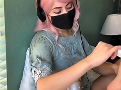 Feet asmr self tickling with brush feather