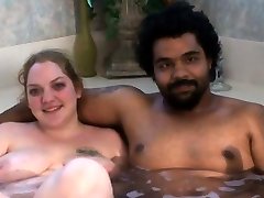 Amateur interracial couple make their first act caught sex tape video