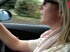 My slutty busty wifey loves to drive a car flashing jav micom tits