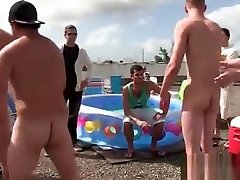 Outdoor beauty babe banged gay sex games for fraternity wannabes