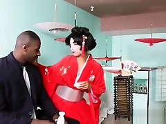Asian girl force train sex with black dick