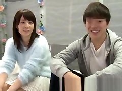 Japanese Asian Teens Couple guy throws girl off Games Glass Room 32