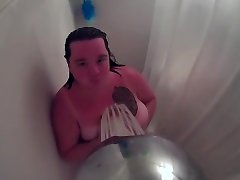 Chubby Spycam: black cock fukeing video wife in the shower