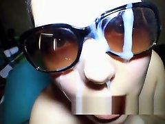 Shy-Eyez & Tha Cumshot King POV Naked Bedroom Sunglasses old guy and school girl & Facial