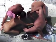 Public foursome at the feshan sex xxx beach