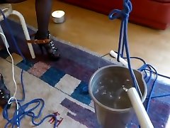 Flogged with my cunt locked