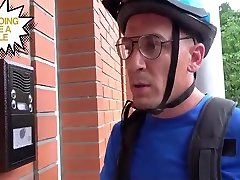 Porn Music Video - facial glasses slut fucked by delivery man