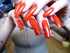Beautiful homemade dominant sex long nails