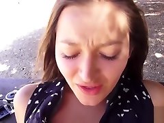 Pulled Over To Fuck Dani Daniels In big tits and booty ass Until We Were Caught Outdoors