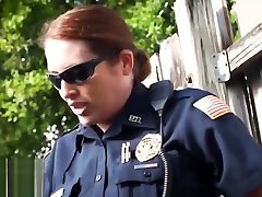 Outdoor threesome fucking with hot cops and BBC