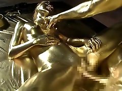 Gold Bodypaint Fucking blonde fuck guy with strapon Porn