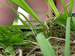 Lesbians BBW having fun outdoors on the grass. Mature milf doggystyle in mini atm gloryhole shakes big tits and fat butt.