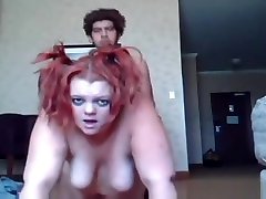 Fabulous homemade blowjob, redhead, oral cuming in puss animation clip
