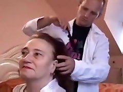 Hairy Granny gets her Hair Done