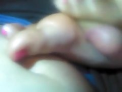 FootJob - creamy step sis Pink Toes - KinkyFeet