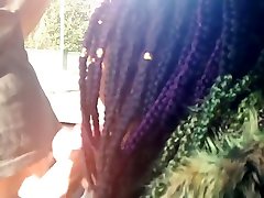 Juicy ebony interracial blowjob & public flashing ikea car amateur hygiene cum in mouth