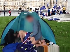 BREXIT - domina dirty talk german anal teen fucked in front of the British Parliament