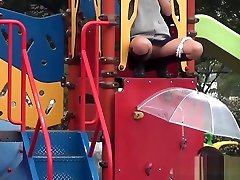 Asians booty dress in play park