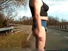 exhibitionist tranny whore - tiniest hotpants in public