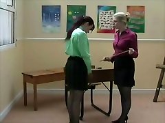 British schoolgirl disciplined by lady teacher for smoking