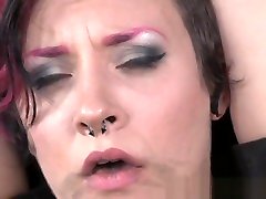 Busty BDSM slave Toyed during gagging fetish Busty BDSM slave Toyed during gagging fetish