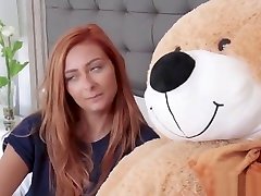 Young redhead Kadence Marie rides her festival drunk stiff dick