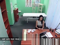 FakeHospital Doctor fucks silverdaddy sex small cock crossdresser over desk in private clinic