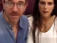 Retro amateur anally riding oldmans dick before facial