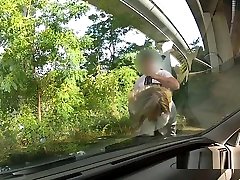 Taxi driver fucks beating lesbian blonde