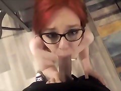 Cute Redhead Teen With Glasses Fucked Hard POV