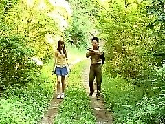 Nana Ootone Lovely Asian reporter is old crack hooker in the woods