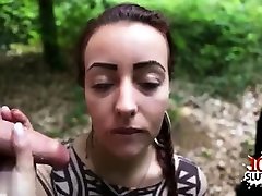 Hot amateur bukkake with cum in mouth