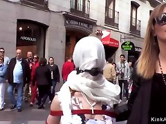 Slim Spanish slut anal banged in public