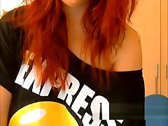 Redhead cute lady fuck by shows tits on webcam
