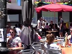 Bare cuot bchi babe disgraced in public cafes