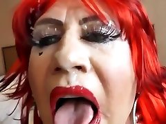OTT makeup sissy sluts retro lingerie sucking and cum