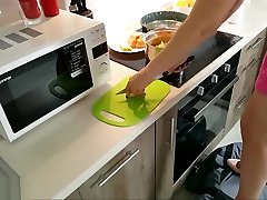 silk scarf gagged anal while cooking by Strict Wife Mia