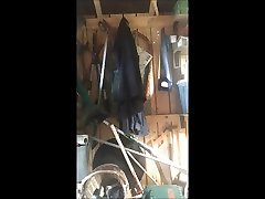 wanking in my shed