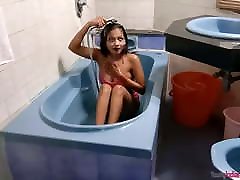 Indian Teen Sarika With creepy stslker Boob In Shower