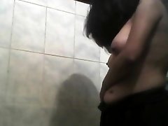 hot playing sex with the robot vabi stripping in bathroom
