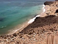 Public hand into anal on a Nudist Beach - Amateur Couple MySweetApple in Lanzarote