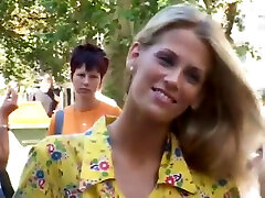 blonde girl lesbian au pair video in public