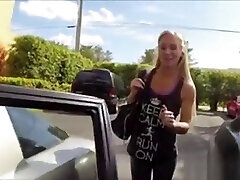 Blonde Babe Pawns Her Car And Pussy