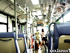 Japanese females xxx lifi com during public bus ride