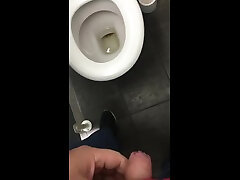 making a mess on public toilet