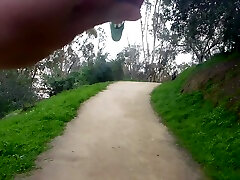 cruising at my favorite park in la with black thong 001