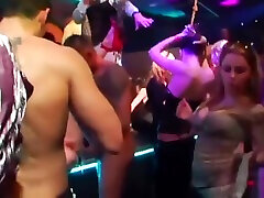 Sexy clubbers gets fucked in public