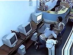 Insane Mushing In The Office Caught By Security Cam