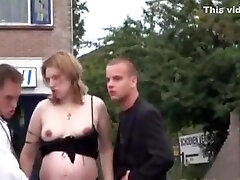 Shameless analy motorboat 3some in public